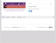 Tablet Screenshot of galileoscope.org